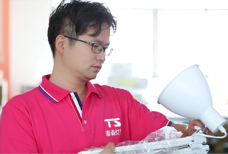 Final inspection for custom lighting order