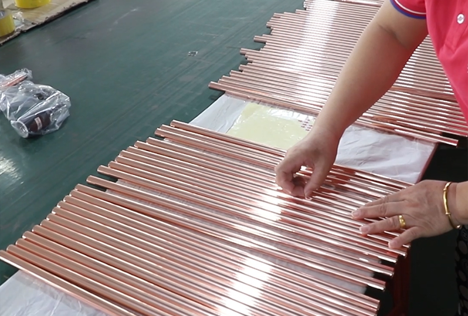 Raw materials arranged for chandelier production