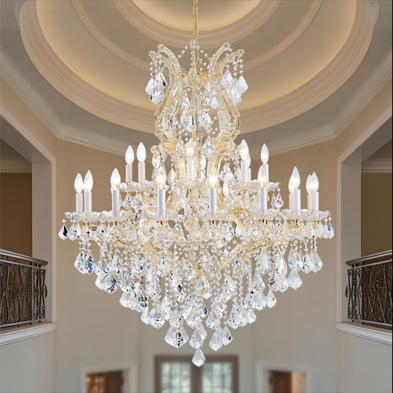 Modern crystal chandelier for large commercial interior projects