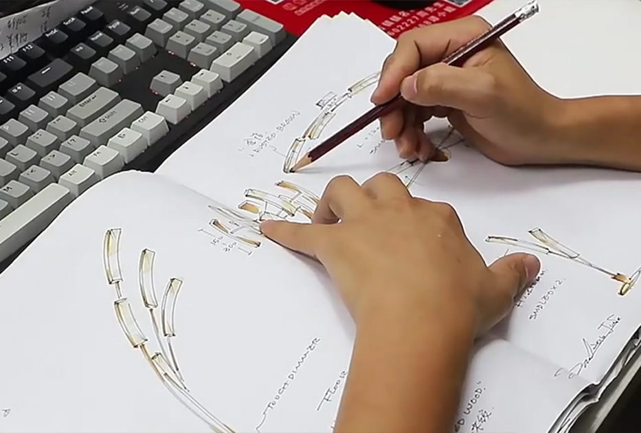 Production documents prepared for chandelier manufacturing