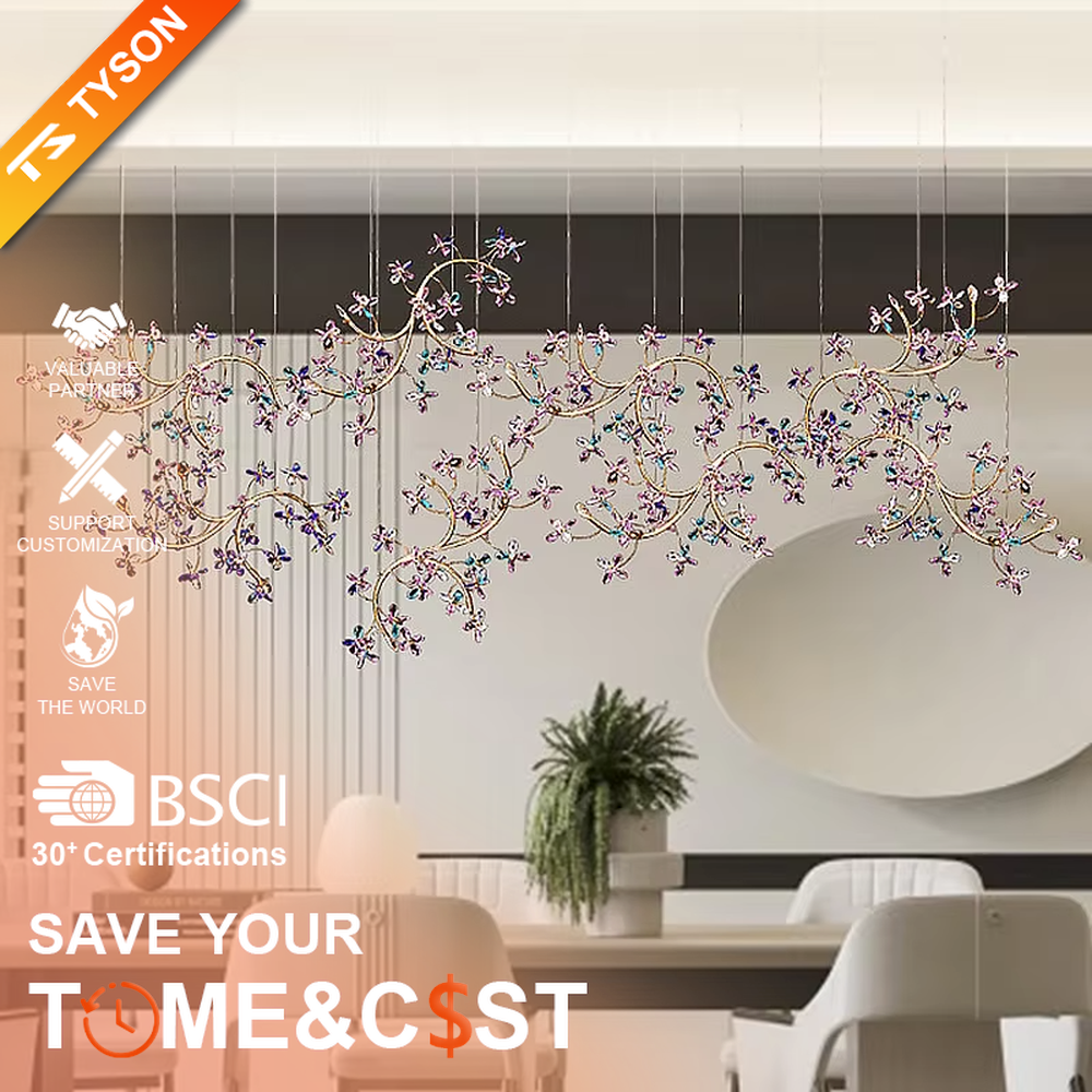 Art butterfly-shaped dark green crystal ceiling chandelier, warm light effect, creating a brilliant and dynamic romantic space atmosphere.