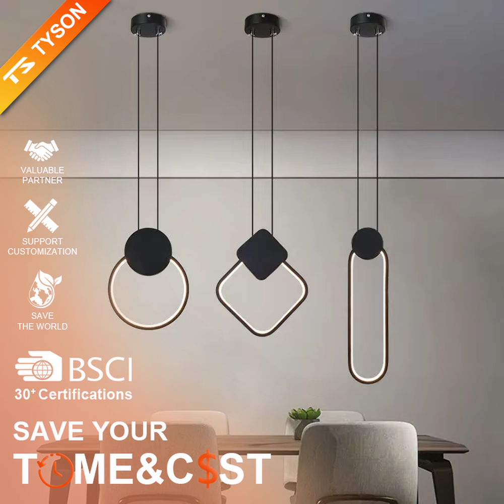 Modern minimalist elliptical ring LED chandelier, suspended elliptical shape made of black metal frame, built-in linear light source with soft and uniform light, designed to enhance the minimalist atmosphere of spaces, suitable for bedroom bedside, entrance, light luxury homes and commercial spaces