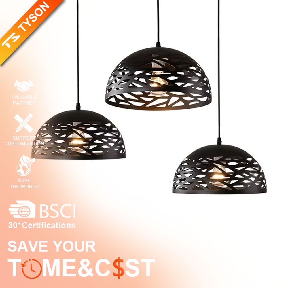 This minimalist hollow spherical chandelier features irregular hollow textures made of metal, available in black and white color options. It emits soft diffused light when lit, serving both lighting and decorative purposes, ideal for dining rooms, living rooms, modern homes and other scenarios.
