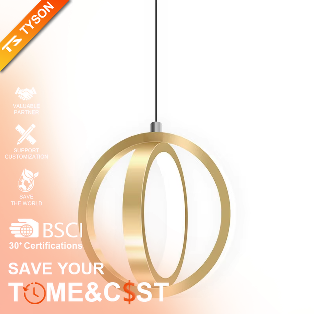 Light luxury double-ring staggered wall lamp (gold metal ring + built-in light strip), warm light effect, creating a stylish and high-end bedroom atmosphere.