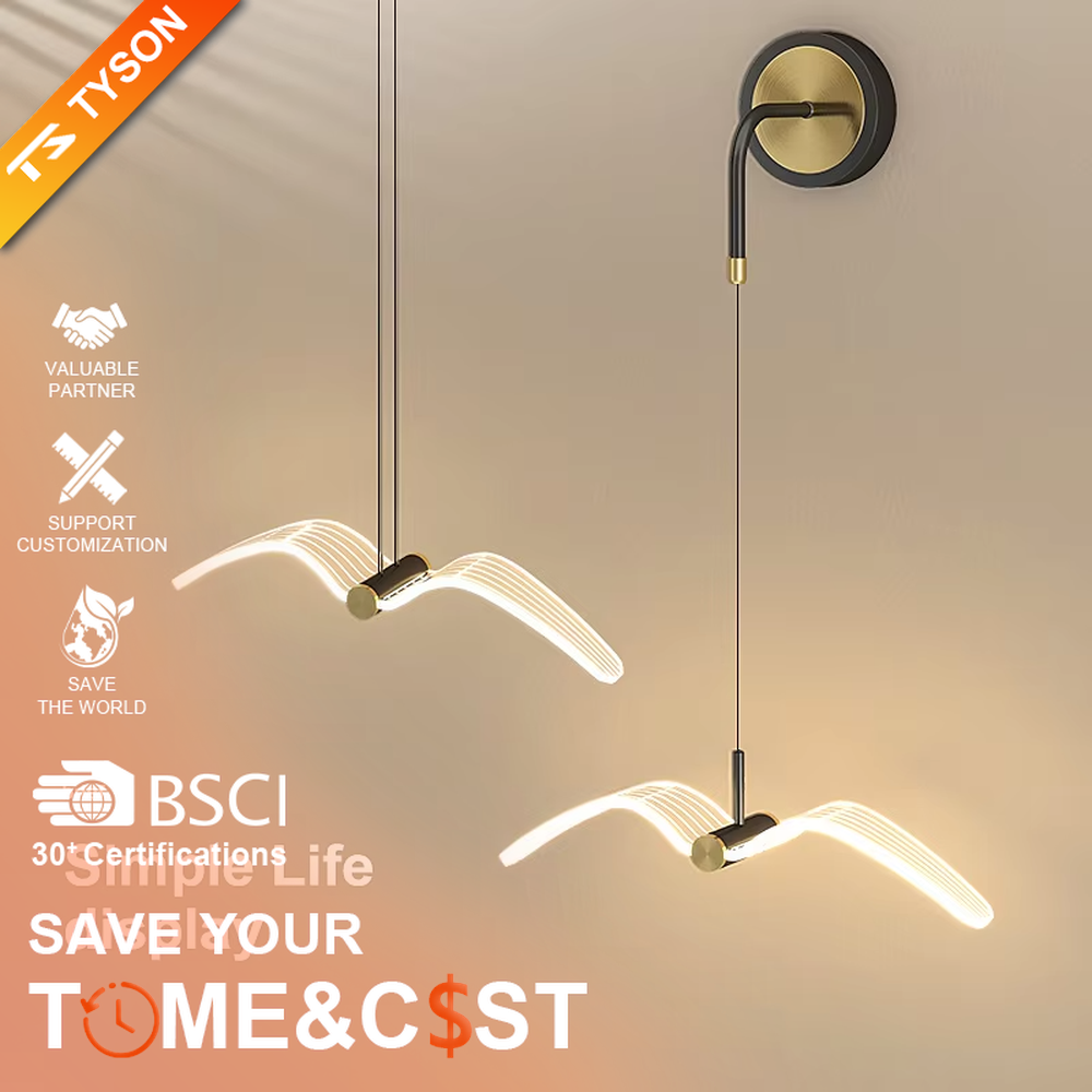 Modern artistic wave-shaped multi-line hanging chandelier, white light strip + black-silver connector, soft and warm lighting, creating a minimalist artistic atmosphere.