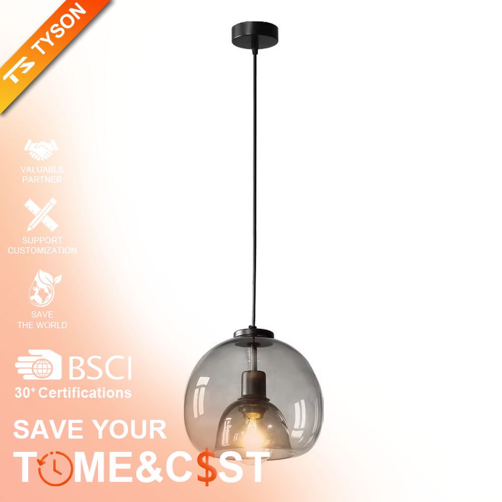 Modern minimalist dark green glass hemisphere chandelier, warm light effect, creating a high-quality minimalist space atmosphere.