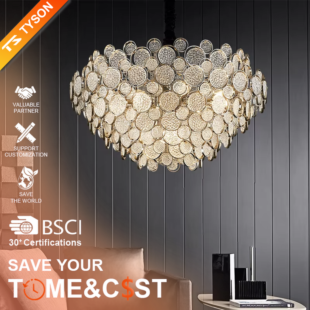 This light luxury silver diamond cloud chandelier is composed of a large number of layered silver metal discs with diamond-like texture, presenting a fluffy and light cloud shape. Light refracts through the discs to emit a brilliant and soft halo, serving both lighting and decorative purposes, suitable for modern light luxury spaces such as living rooms and dining rooms.
