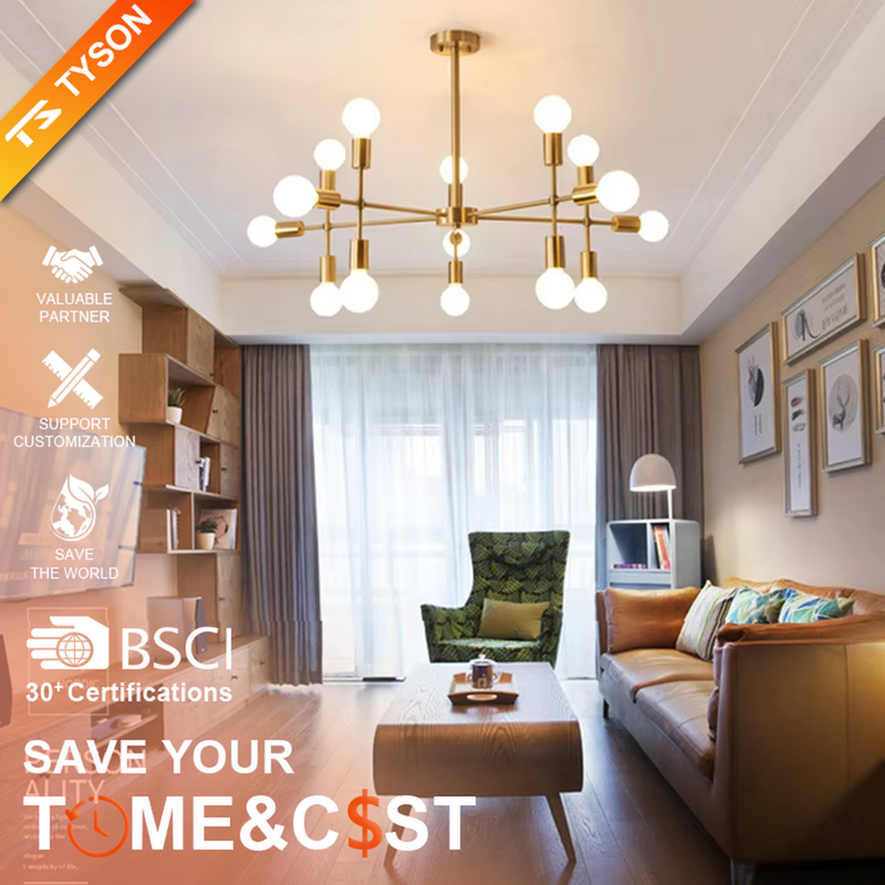 Modern light luxury molecular structure chandelier, with golden metal branches and milky white glass ball lampshades, the shape is flexible like interstellar molecules, featuring soft and uniform light, combining decorative and lighting functions, suitable for living rooms, dining rooms, light luxury style spaces.