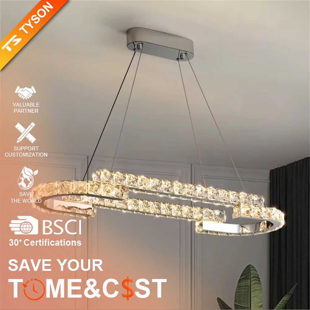 This is a luxurious large chandelier, supported by a gold metal frame with multi-layer crystal pendants, featuring a blooming and gorgeous shape, with brilliant and dazzling light, both decorative and lighting functions, ideal for large commercial spaces such as high-end restaurants and hotel lobbies.