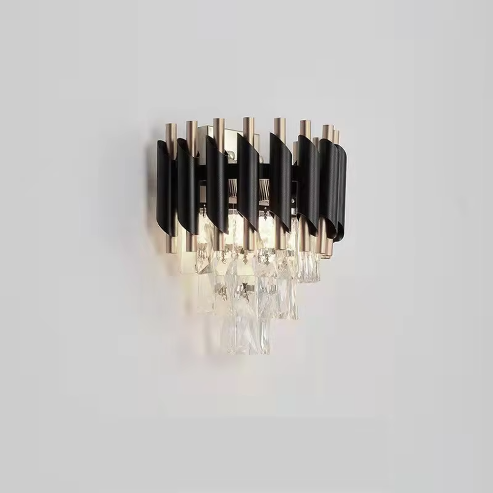 This European luxury multi-layer conical crystal chandelier features an upper frame of gold metal strips and a lower layer of multiple tiers of transparent crystal strips, forming a full conical dome shape. When lit, light refracts through the crystal to emit a brilliant and luxurious glow, combining a luxurious texture with an ambient atmosphere. Ideal for villa living rooms, hotel lobbies, high-end clubs, and other spaces, it adds an elegant and exquisite touch to European luxury or modern light luxury environments.