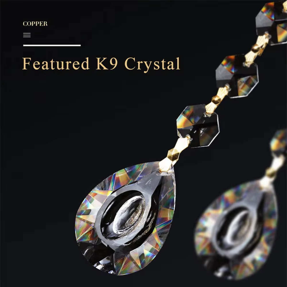 This is a luxurious palace-style crown-shaped crystal lamp (including floor lamp and table lamp styles), with a golden metal crown frame paired with crystal pendants, featuring a magnificent and noble design, and brilliant and gorgeous lighting. It is used for space lighting and decoration, creating a luxurious palace atmosphere. Suitable for luxury living rooms, bedrooms, high-end hotel guest rooms and other places.