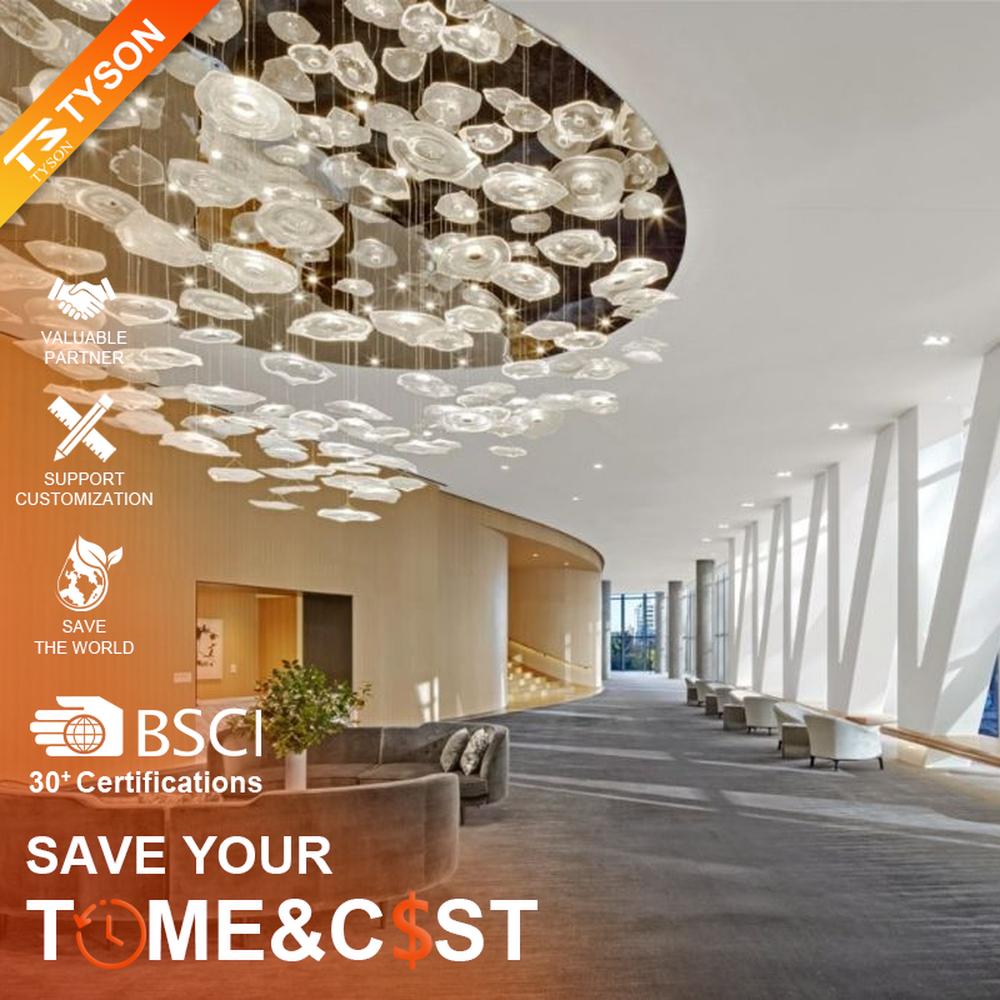 Modern Luxury Waterfall Crystal Chandelier, Composed of Numerous Transparent Crystal Strips Suspended in Layers, Serves Both Lighting and Decorative Purposes, Ideal for Hotel Corridors, Banquet Halls, Office Building Lobbies, High-End Clubs, etc.