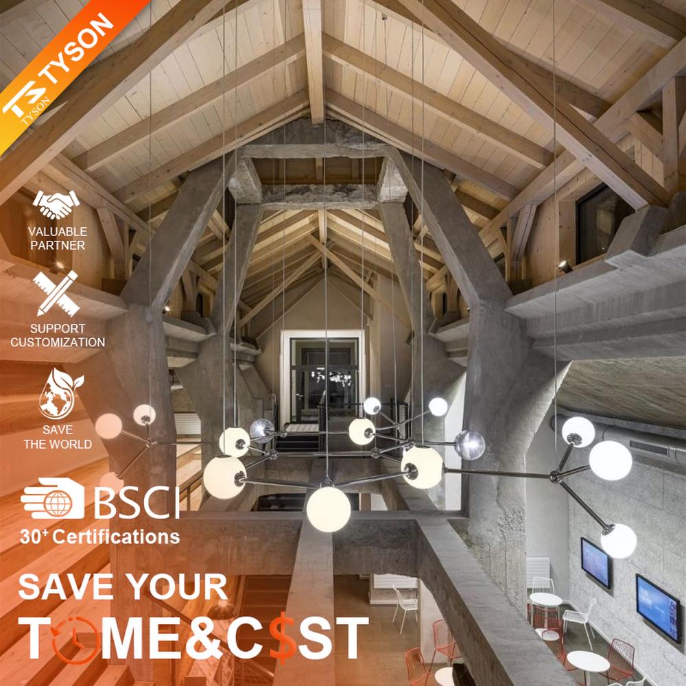 Modern Industrial Style Molecular Structure Chandelier, Chrome Metal Frame with Milk White Luminous Spherical Shades and Transparent Decorative Balls, Serves Both Lighting and Decorative Purposes, Ideal for LOFT High-Ceiling Spaces, Creative Offices, Industrial Style Restaurants, etc.