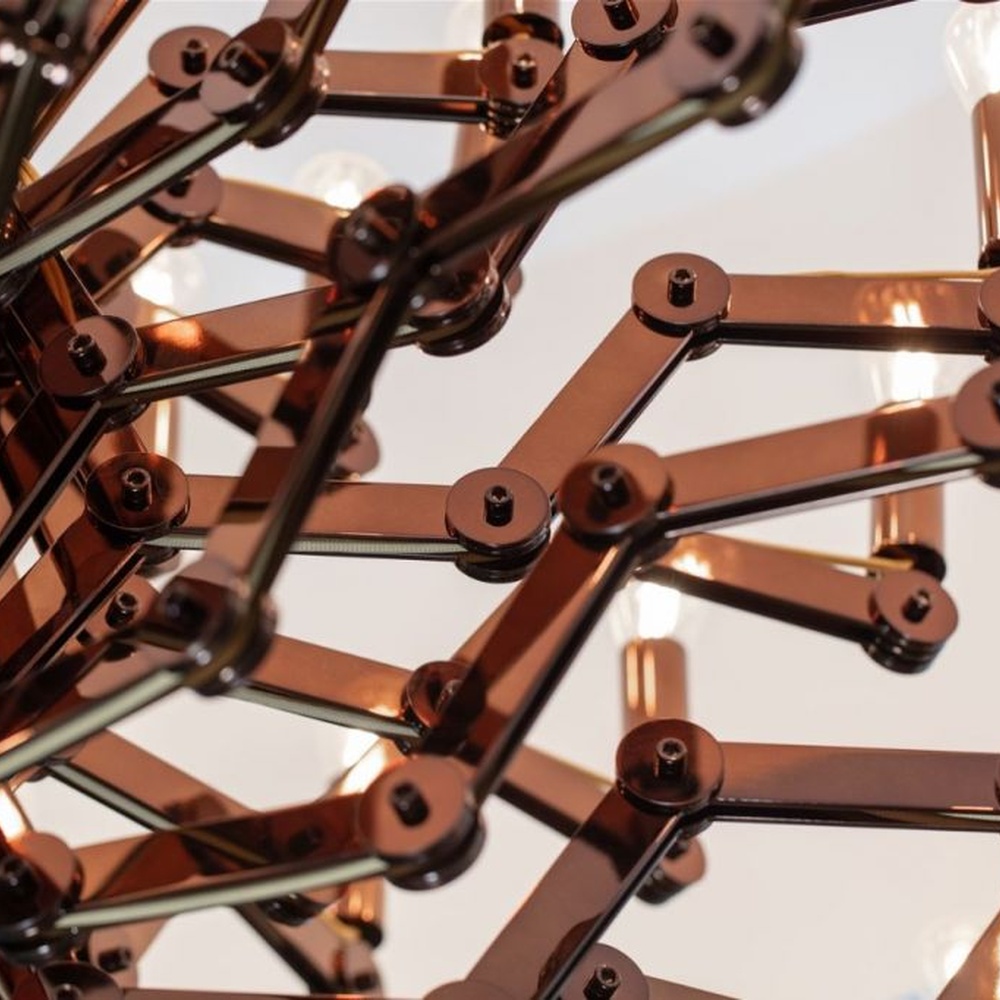 This branch-shaped multi-head chandelier features a fork-shaped lamp frame made of wood-like material, paired with multiple groups of staggered light-emitting lamp heads, presenting a visual effect that combines natural artistry and modern industrial style, suitable for core lighting and decoration in high-ceiling public spaces.