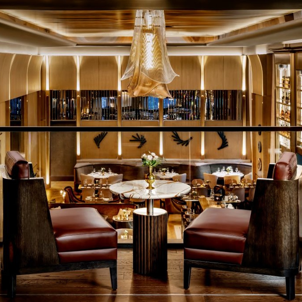 This modern light luxury art chandelier is made of metal mesh/acrylic material with a layered streamlined shape, hanging down like flowing fabric. Warm light passes through the material to emit a soft and transparent halo, serving both lighting and decorative purposes, suitable for high-end commercial spaces such as luxury restaurants and clubs.