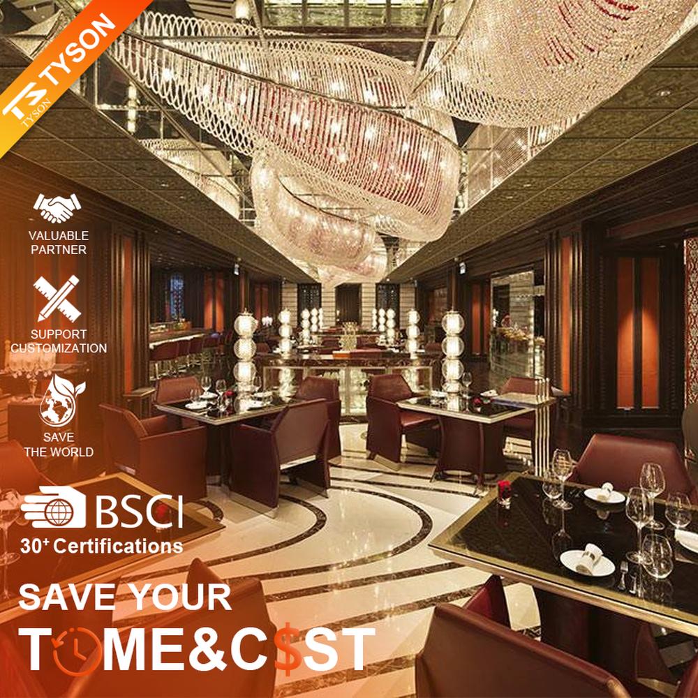 Modern luxury red-white gradient wavy crystal ceiling lamp, with dense crystal particles creating a flowing wavy shape, the red-white gradient texture has strong visual tension, combining decorative and main lighting functions, suitable for large-scale commercial spaces such as high-end banquet halls, clubs, and hotel lobbies.